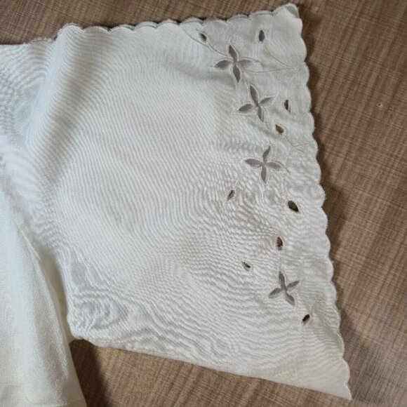 Joy & Peace VTG Off White Embroidered Top & Pants Size 14W Preppy Classic Chic - Picture 7 of 14